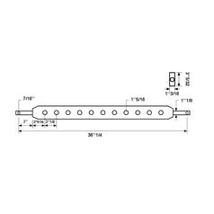 Flat Drawbar (Cat. 2 (Ø28mm)) No. holes: 9,  920mm 3