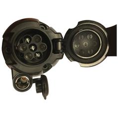Plastic - 7 polig met EXTRA stopcontact (Kunststof ), Vrouw 12V 2