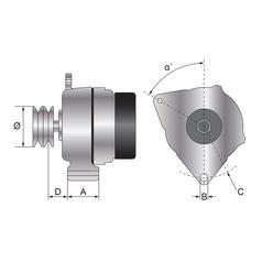Alternator (Mahle) - 28V, 55 Ampery 5