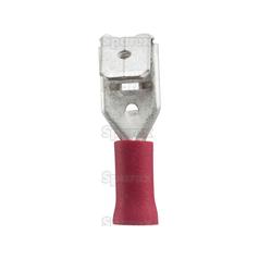 Kabelsko (flad), Double Grip - Dobb, 6.3mm, Rød (0.5 - 1.5mm) 3
