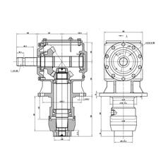 Gearbox, 130 hp, Ratio: 1:1.46, Spline Input: 1-3/4\'\' x 20 - 60mm output, Type: 4