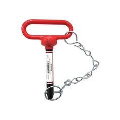Red Handle Hitch Pin with Chain & Linch Pin 5/8x101.6mm 1