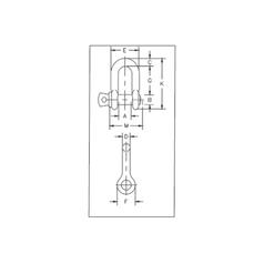 Screw Pin Chain Shackle G210 - SWL: 3 1/4T, Size: 5/8\'\' (1 pc.) 2