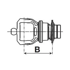 PTO Yoke - Quick Release Wide Angle (U/J Size: 30.2 x 106mm) Spline Type: 1-3/4\'\'x 20 4
