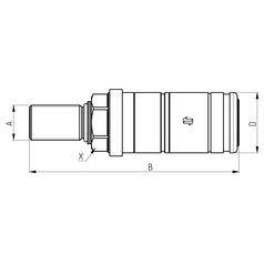 Faster Hydraulikmuffen Muffe 1/2\'\' Gehäusegröße x M22 x 1.50 Metrisch Schottgewinde 2