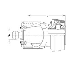PTO Yoke - Quick Release Wide Angle (U/J Size: 32 x 76 & 27 x 94mm) Spline Type: 1-3/8\'\'x 6 5