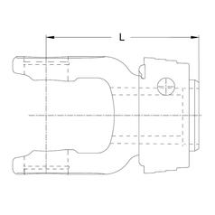 PTO Yoke - Quick Release (U/J Size: 32 x 76mm) Size: 1-3/8\'\'-21 Spline 5