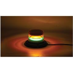 LED Beacon, Amber / Green, Magnetic with Suction Cups 12-24V 3