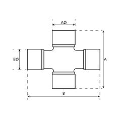 Sparex PTO Kryds - 27 x 75 & 24 x 91mm (Basic Drift) 3