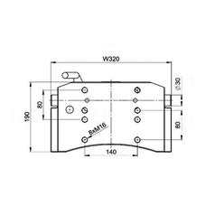 Adapterplaat 320mm 4