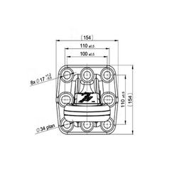 Flange Towing Eye, Eye Ø50mm 4