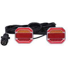 LED Lighting Set, Bolt on, Function: 4, Brake / Tail / Indicator / Number Plate, 12M, 12-24V 1
