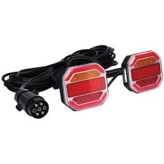 LED Lighting Set, Bolt on, Function: 4, Brake / Tail / Indicator / Number Plate, 12M, 12-24V 2