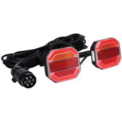 LED Lighting Set, Bolt on, Function: 4, Brake / Tail / Indicator / Number Plate, 12M, 12-24V 4