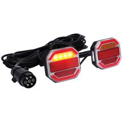 LED Lighting Set, Bolt on, Function: 4, Brake / Tail / Indicator / Number Plate, 12M, 12-24V 5