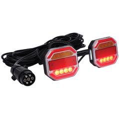 LED Lighting Set, Bolt on, Function: 4, Brake / Tail / Indicator / Number Plate, 12M, 12-24V 7