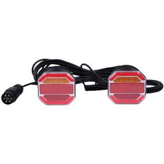 LED Lighting Set, Magnetic, Function: 4, Brake / Tail / Indicator / Number Plate, 12M, 12-24V 1