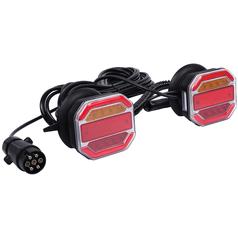LED Lighting Set, Magnetic, Function: 4, Brake / Tail / Indicator / Number Plate, 12M, 12-24V 2