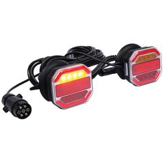 LED Lighting Set, Magnetic, Function: 4, Brake / Tail / Indicator / Number Plate, 12M, 12-24V 5