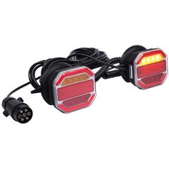 LED Lighting Set, Magnetic, Function: 4, Brake / Tail / Indicator / Number Plate, 12M, 12-24V 6