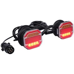 LED Lighting Set, Magnetic, Function: 4, Brake / Tail / Indicator / Number Plate, 12M, 12-24V 7
