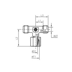 Racord T MMF Métrico 22L 4