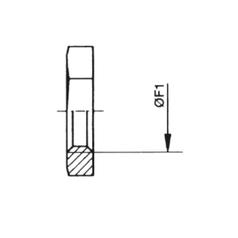Sparex Bulkhead Nut M22 X 1.50 4