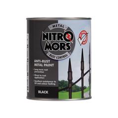 Nitromors Smooth Metal Paint Black 750ml 1