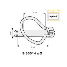 Agripak 2 pcs. Pear Linch Pin 15mm x 60mm 5