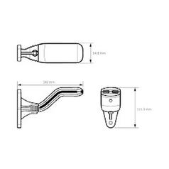 Feu de gabarit à LED avant, arrière, latéral, Droit, 12/24V 4