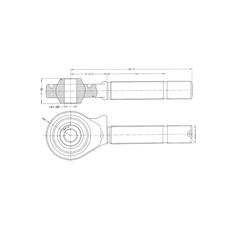 Topstangsende (kugle) - M36 x 3.00 Millimeter - Kat.3/2 (Ø32/25mm) 3