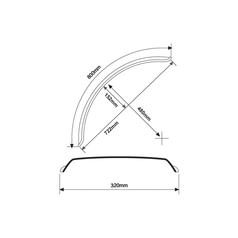 Mudguard, Length: 800mm, Width: 230mm. 2