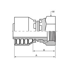 Parker BSP Hose Insert 3/4\'\' x 3/4  Straight Swivel Flat Face 2