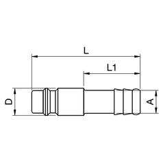 Plug Hose Barb - 9mm 2