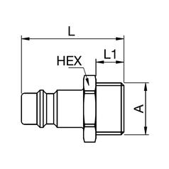 Plug Male  - 1/2\'\' 2