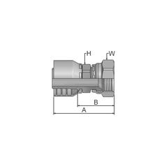 Parker JIC 37° Perskoppeling 1/2\'\' x 9/16\'\' - 18TPI Vrouw Wartel 2