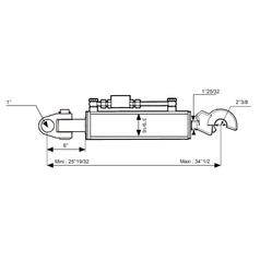 Knuckle Hydraulic Top Link 25mm CAT2 - Quality Tractor Parts LTD.