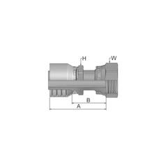 Parker ORFS 1/2\'\' x 11/16\'\' Embout tournant Long 2