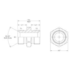 Hydraulikadapter M16 x 1.50 Millimeter Han x M16 x 1.50 Millimeter Han 3
