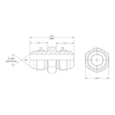 Hydraulik-Adapter 7/8\'\' JIC Stecker x 7/8\'\' JIC Stecker 3