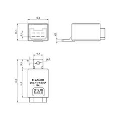 Blinklysenhet 12V 3