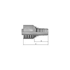 Parker UPTC perskoppeling 3/8\'\' x 12mm Ø  Recht 2