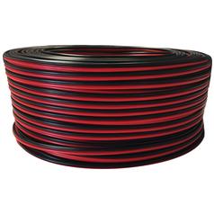 Câble électrique, noir Rouge. 100m, 2 fils, 0.75mm² 1