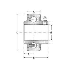 Sparex Plummer Block Bearing Insert (UC308) 4
