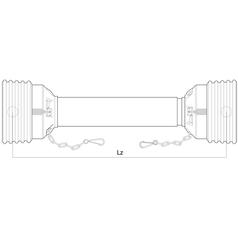 PTO Guard - Easylock, (Lz) Length: 1310mm, Size: Extra Large Guard. 6