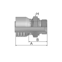 Parker BSP 60° Perskoppeling 1/4\'\' x 3/8\'\' - 19TPI Man Recht 2