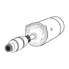 Starter Motor - 6V, 6Kw (Sparex) 2