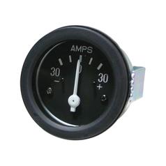 Gauge, Ammeter, Black, Flat Bezel, 30AMP 2
