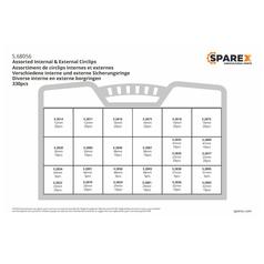 Internal & External Circlip - Assortment, 330 pcs. Compak 3