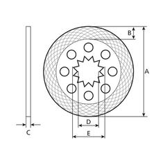 Brake Friction Disc. OD 226mm 2